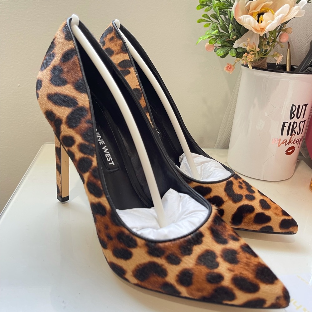 Nine West cheetah print heels